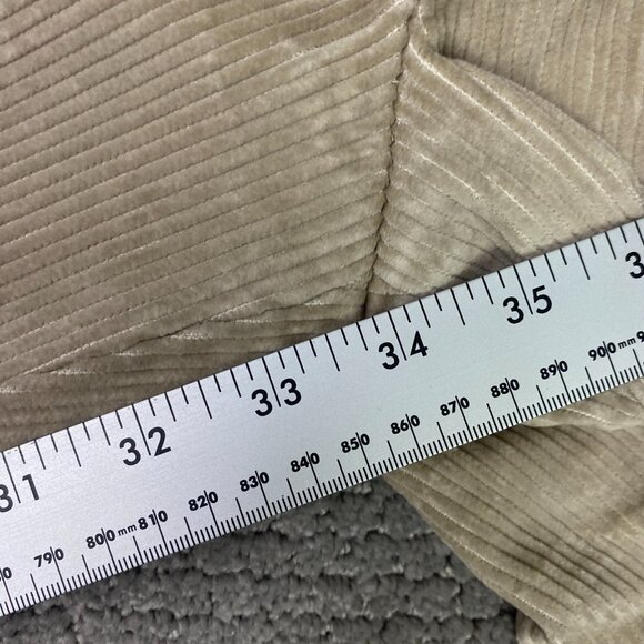 LL Bean Country Corduroy Pants Men's 34 x 34 Khaki Cotton Wide Wale Flat Front - Picture 14 of 14